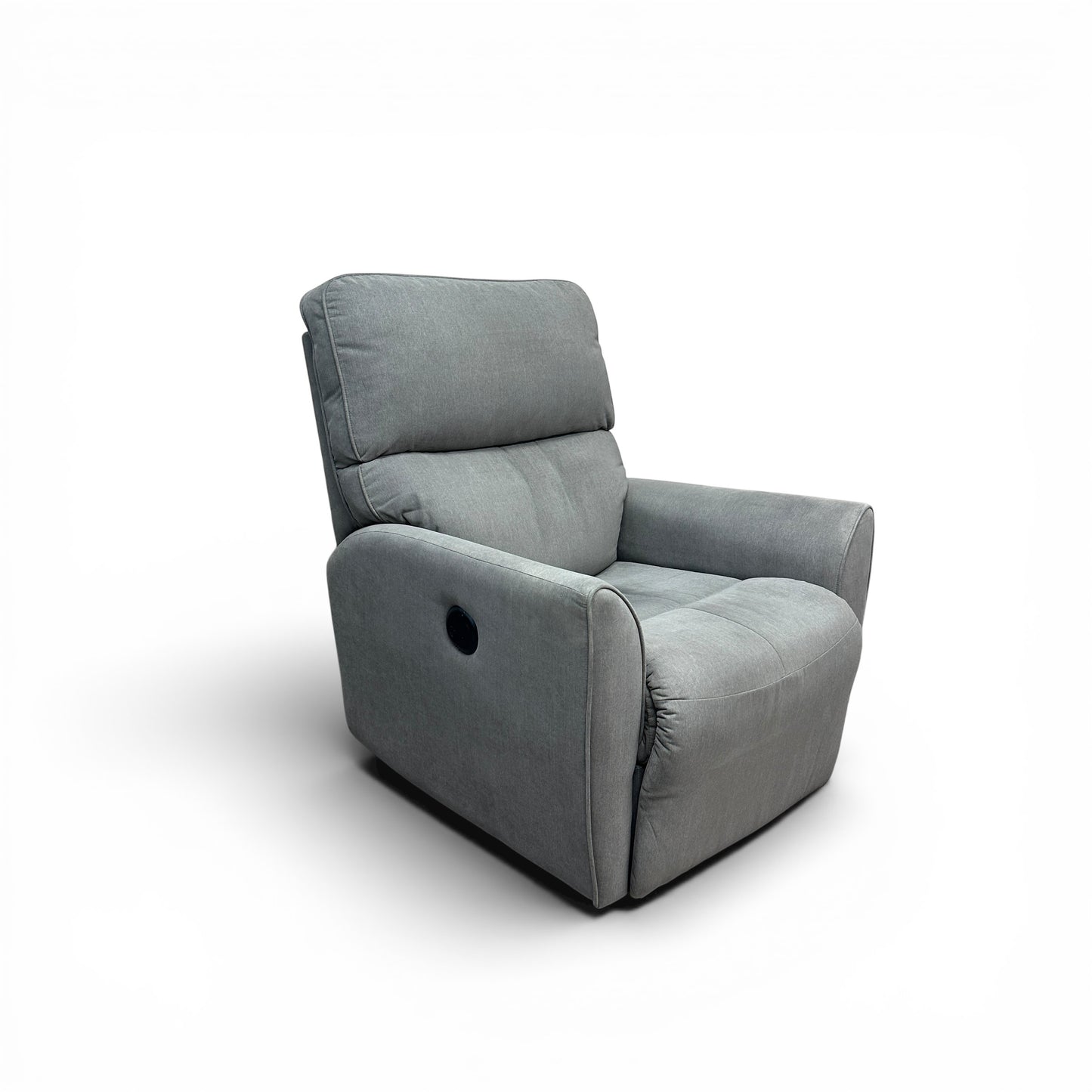 Push Back Grey Fabric Recliner