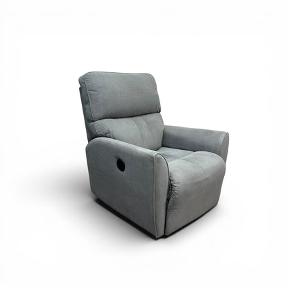 Push Back Grey Fabric Recliner