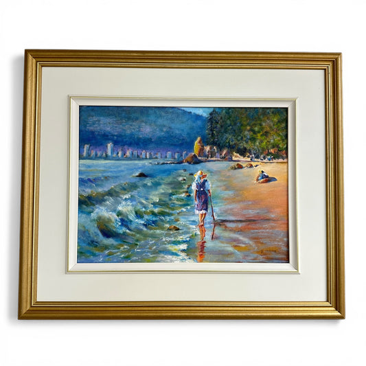 Abbotsford Artist - English Bay Shoreline Oil Painting