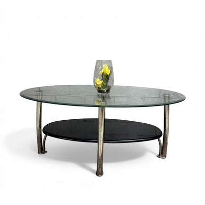 Glass Coffee Table in Chrome