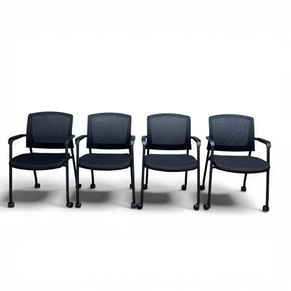 Aero Stackable Guest Chair on Wheels (x4)