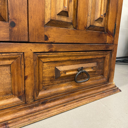 Spanish Style Colonial Solid Wood Armoire