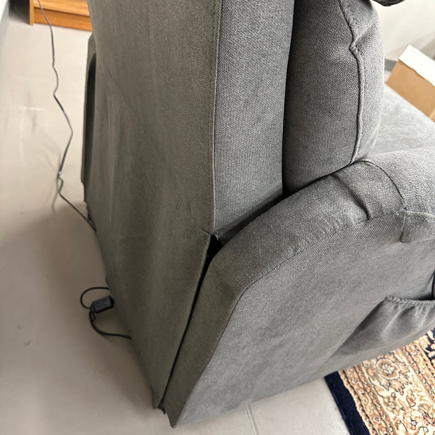 Dark Grey Lift Recliner Chair