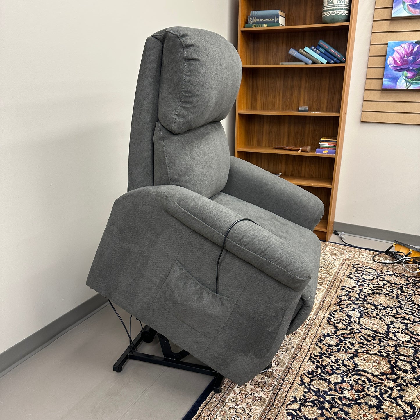 Dark Grey Lift Recliner Chair