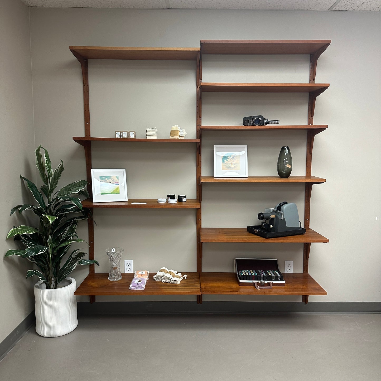 1960s Mid-Century Modern Danish Teak Wall Unit