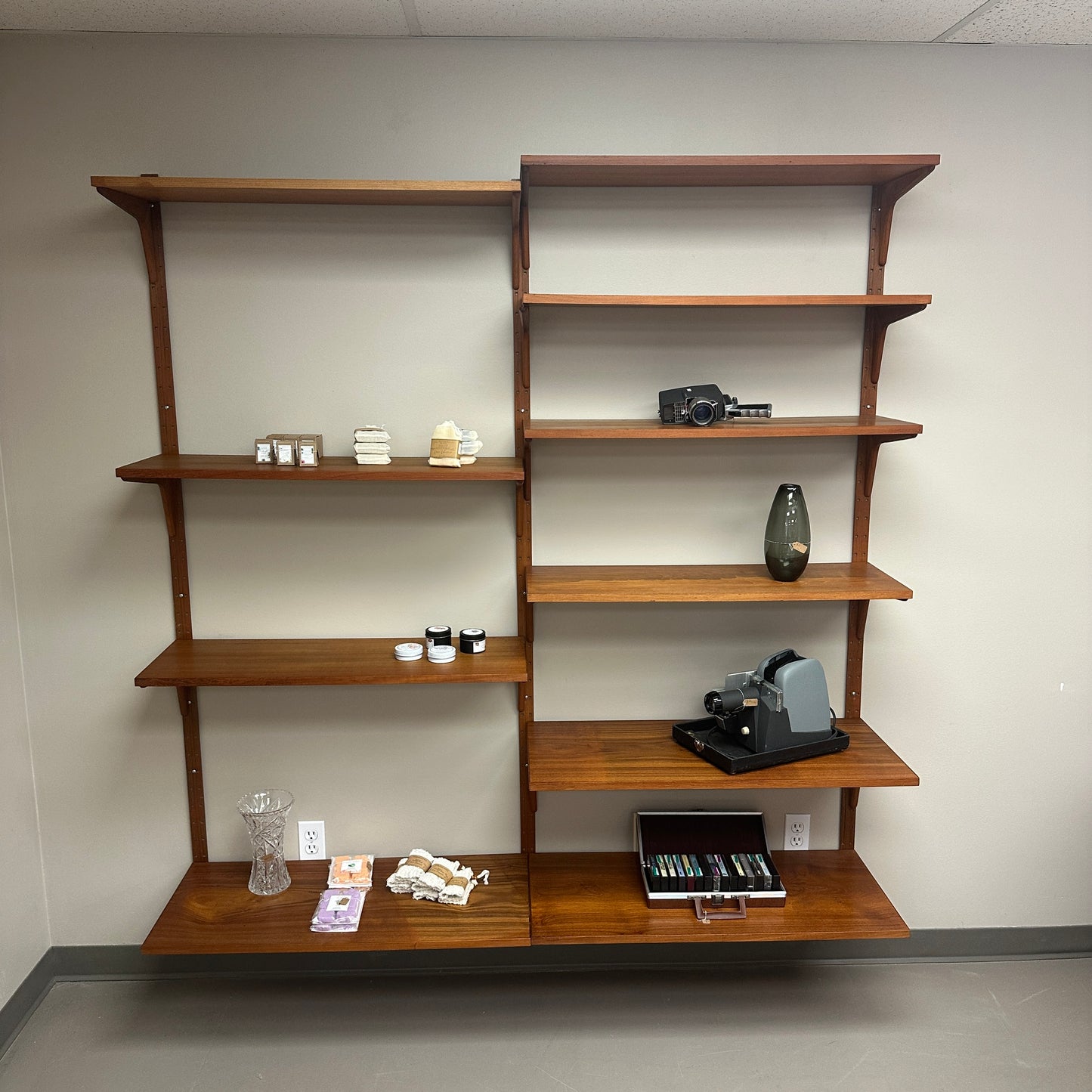 1960s Mid-Century Modern Danish Teak Wall Unit