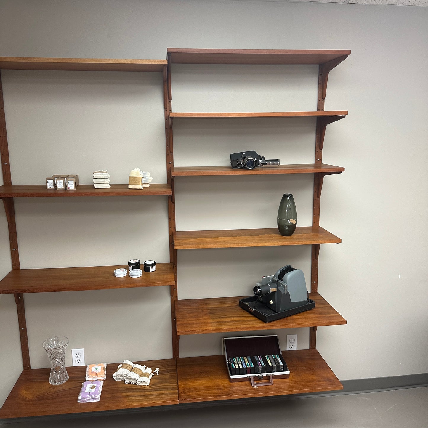 1960s Mid-Century Modern Danish Teak Wall Unit