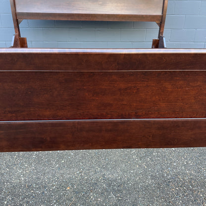 Solid Wood Dark Brown King Size Bed
