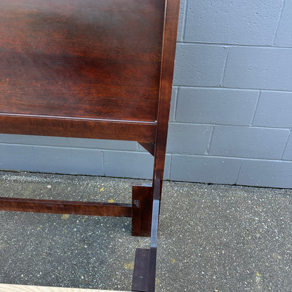 Solid Wood Dark Brown King Bed and Box Springs