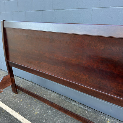 Solid Wood Dark Brown King Size Bed