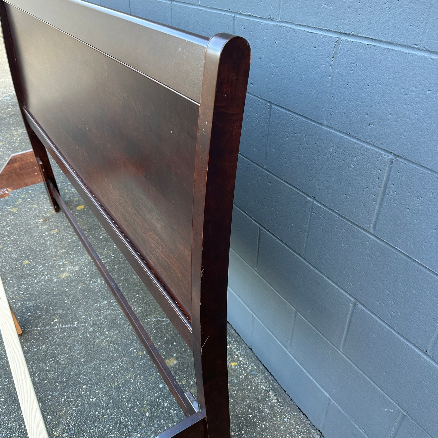 Solid Wood Dark Brown King Size Bed