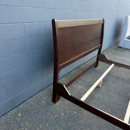 Solid Wood Dark Brown King Size Bed