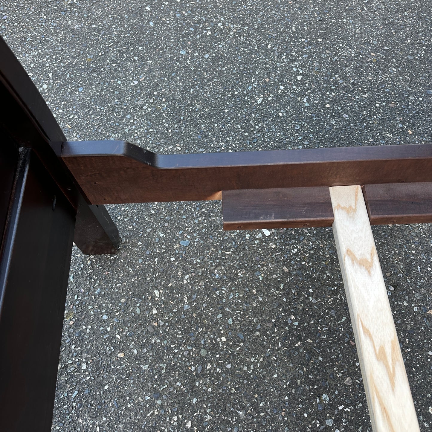 Solid Wood Dark Brown King Size Bed