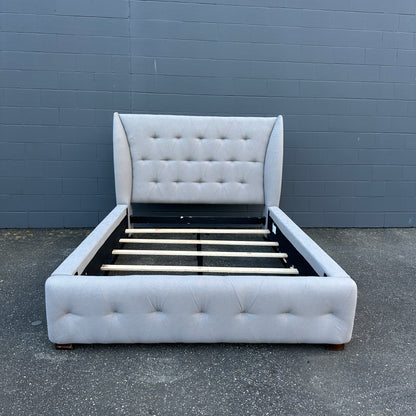 Grey Tufted Queen Size Bed