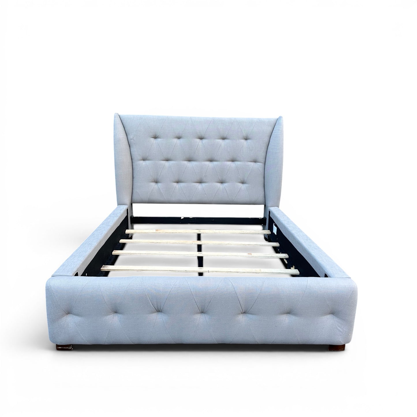 Grey Tufted Queen Size Bed