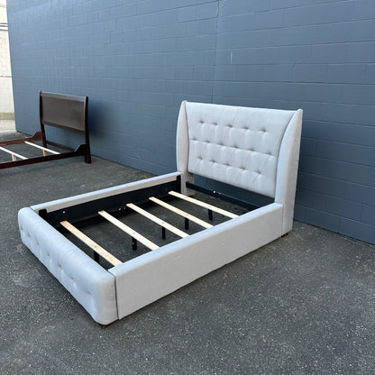 Grey Tufted Queen Size Bed