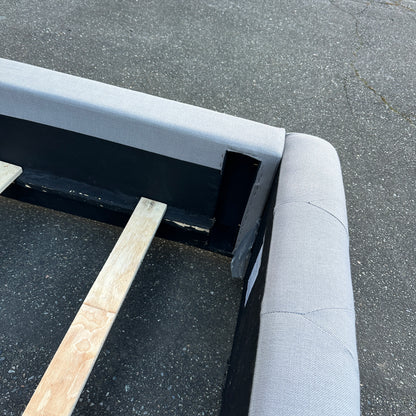 Grey Tufted Queen Size Bed