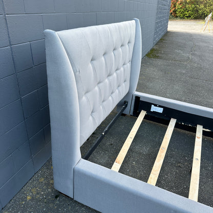 Grey Tufted Queen Size Bed