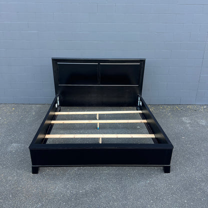 Black Solid Wood King Bed - Sandy Furniture