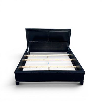 Black Solid Wood King Bed - Sandy Furniture