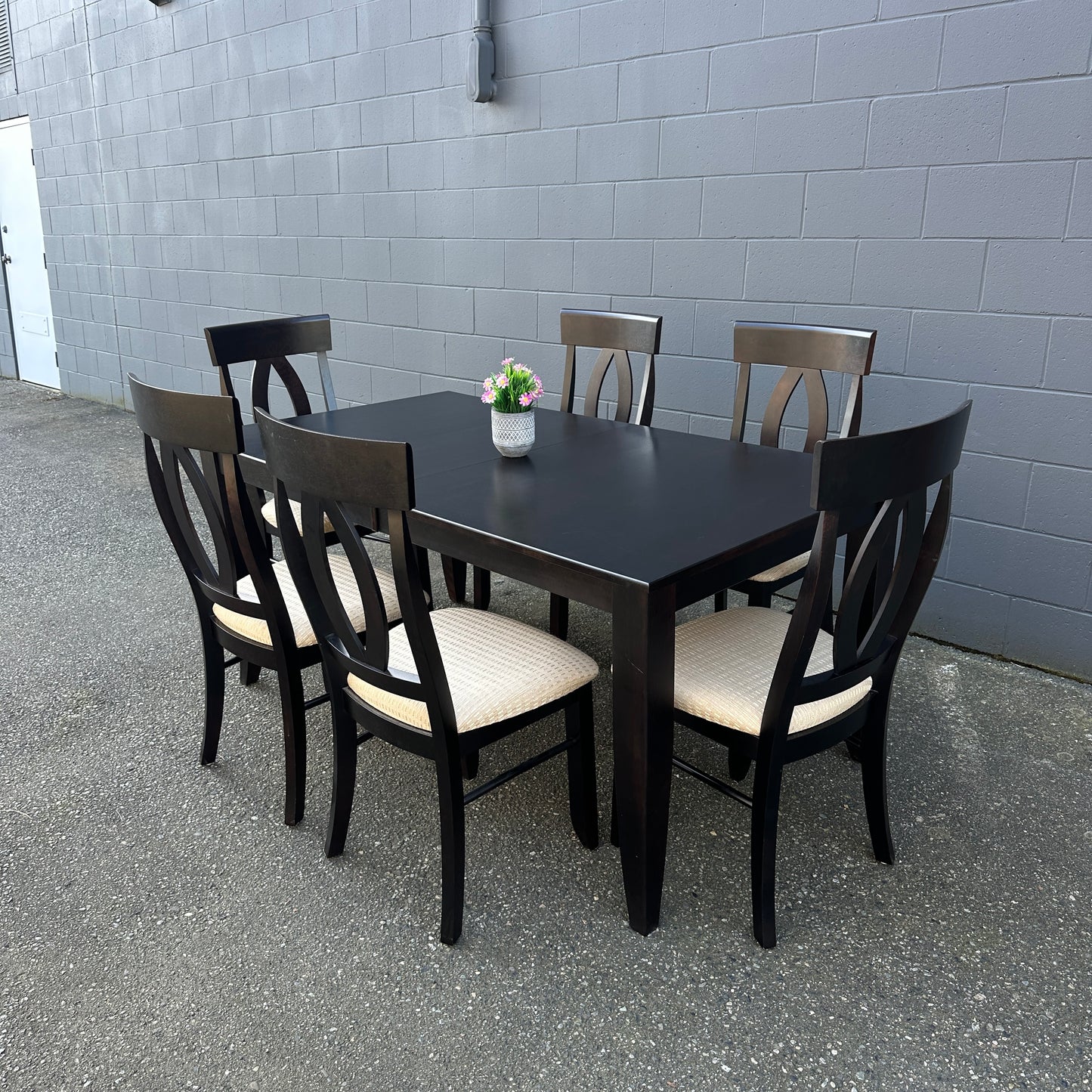 Canadel Quickship Gray 7-Piece Dining Set