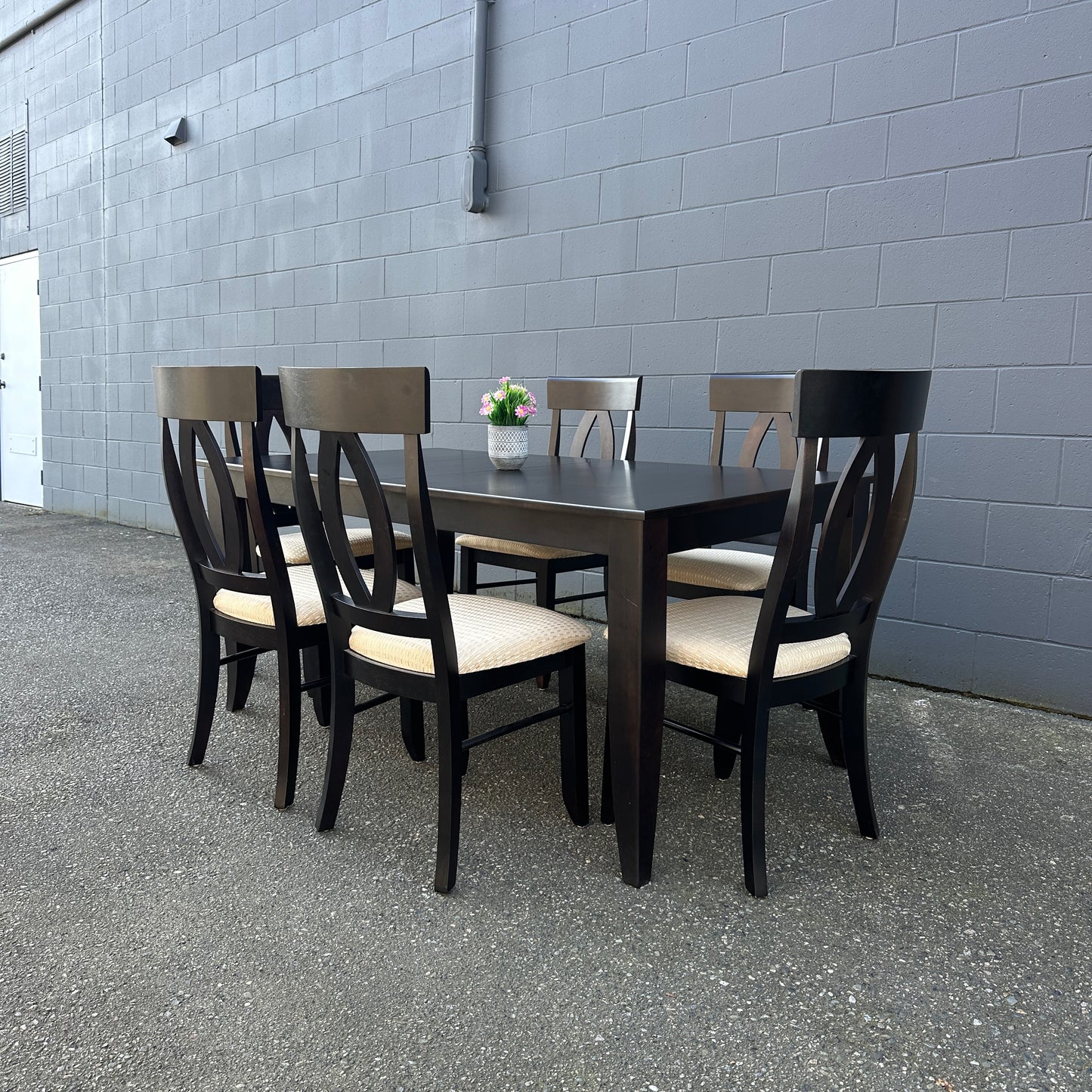 Canadel Quickship Gray 7-Piece Dining Set