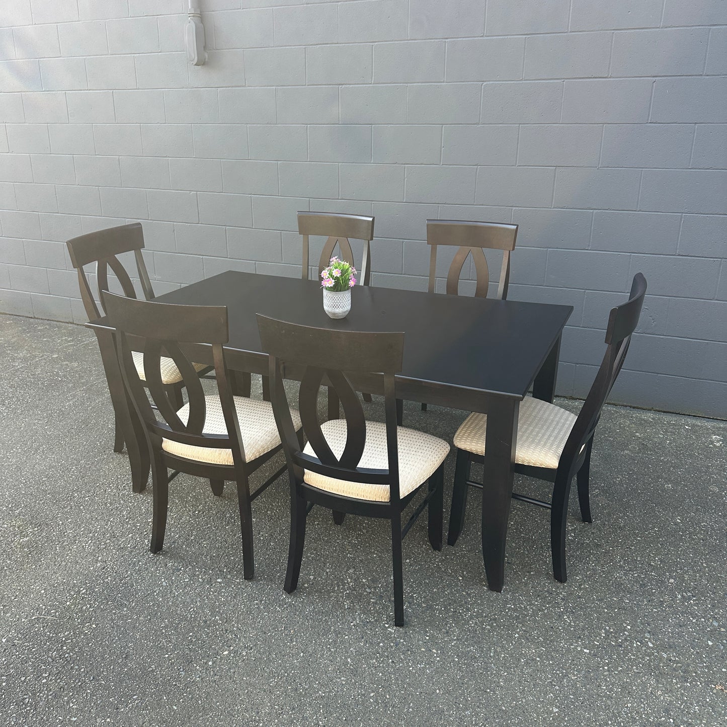 Canadel Quickship Gray 7-Piece Dining Set