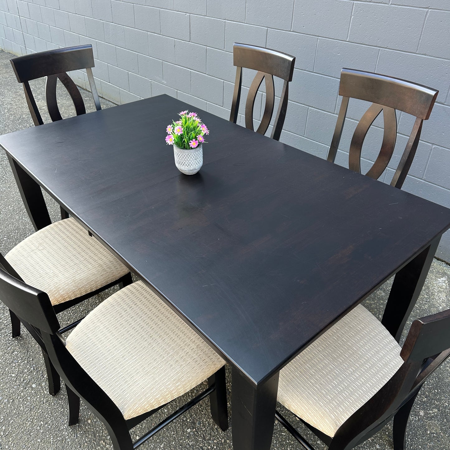 Canadel Quickship Gray 7-Piece Dining Set