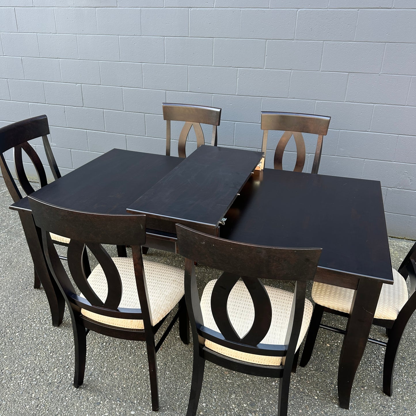 Canadel Quickship Gray 7-Piece Dining Set