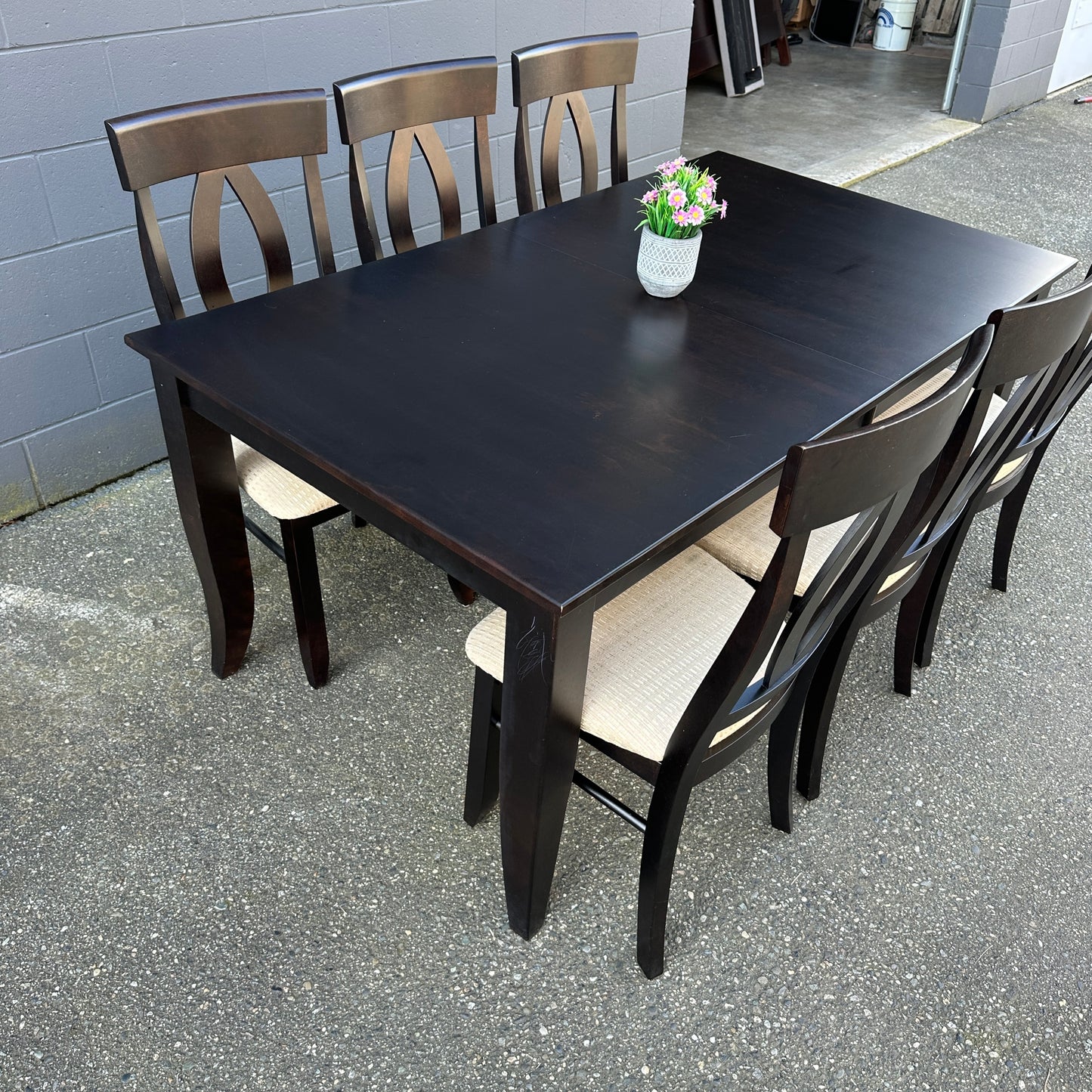 Canadel Quickship Gray 7-Piece Dining Set