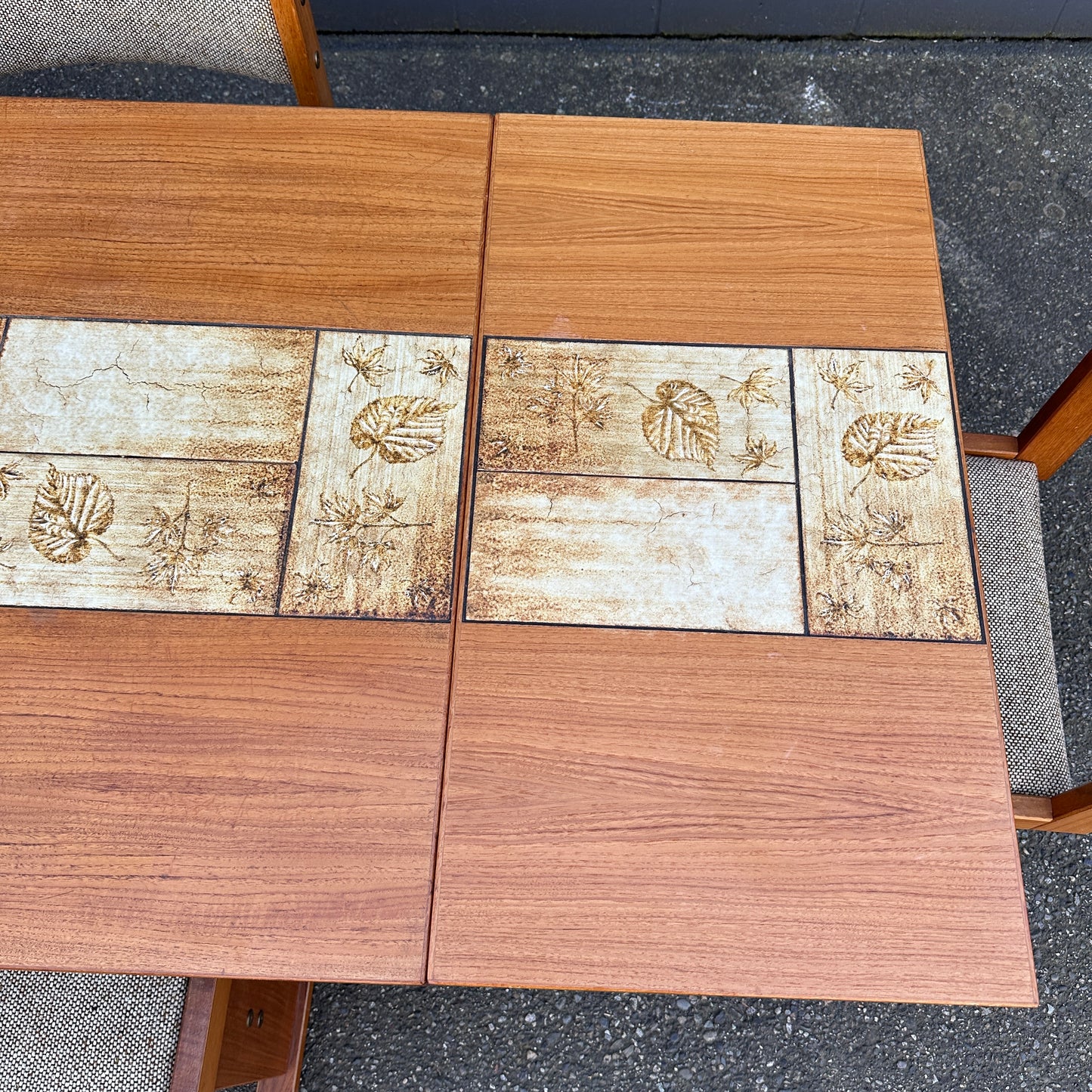 Rare MCM Danish Teak & Tile Dining Set – Poul H. Poulsen for Gangsø Møbler (7-Piece)