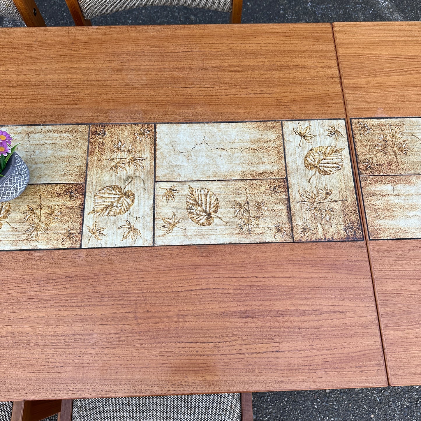 Rare MCM Danish Teak & Tile Dining Set – Poul H. Poulsen for Gangsø Møbler (7-Piece)