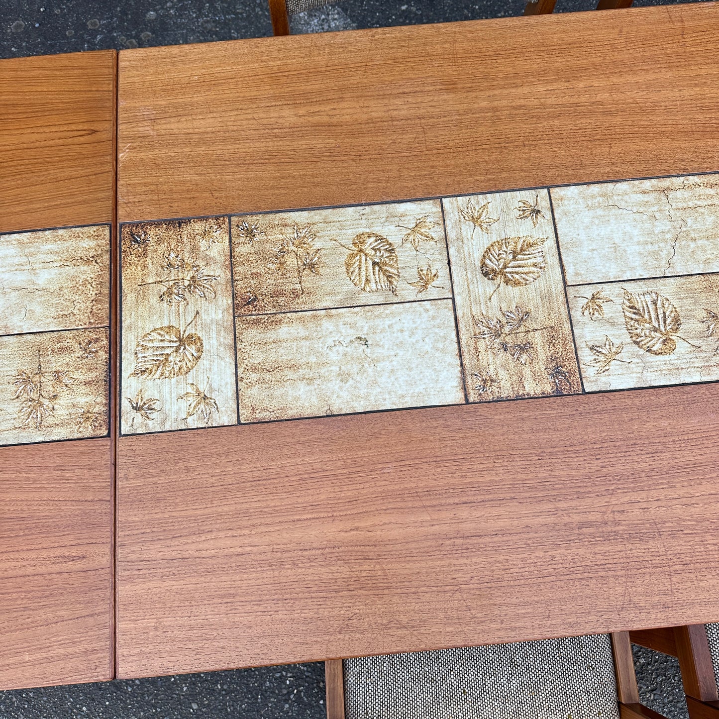 Rare MCM Danish Teak & Tile Dining Set – Poul H. Poulsen for Gangsø Møbler (7-Piece)