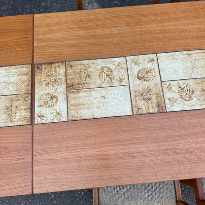 Rare MCM Danish Teak & Tile Dining Set – Poul H. Poulsen for Gangsø Møbler (7-Piece)