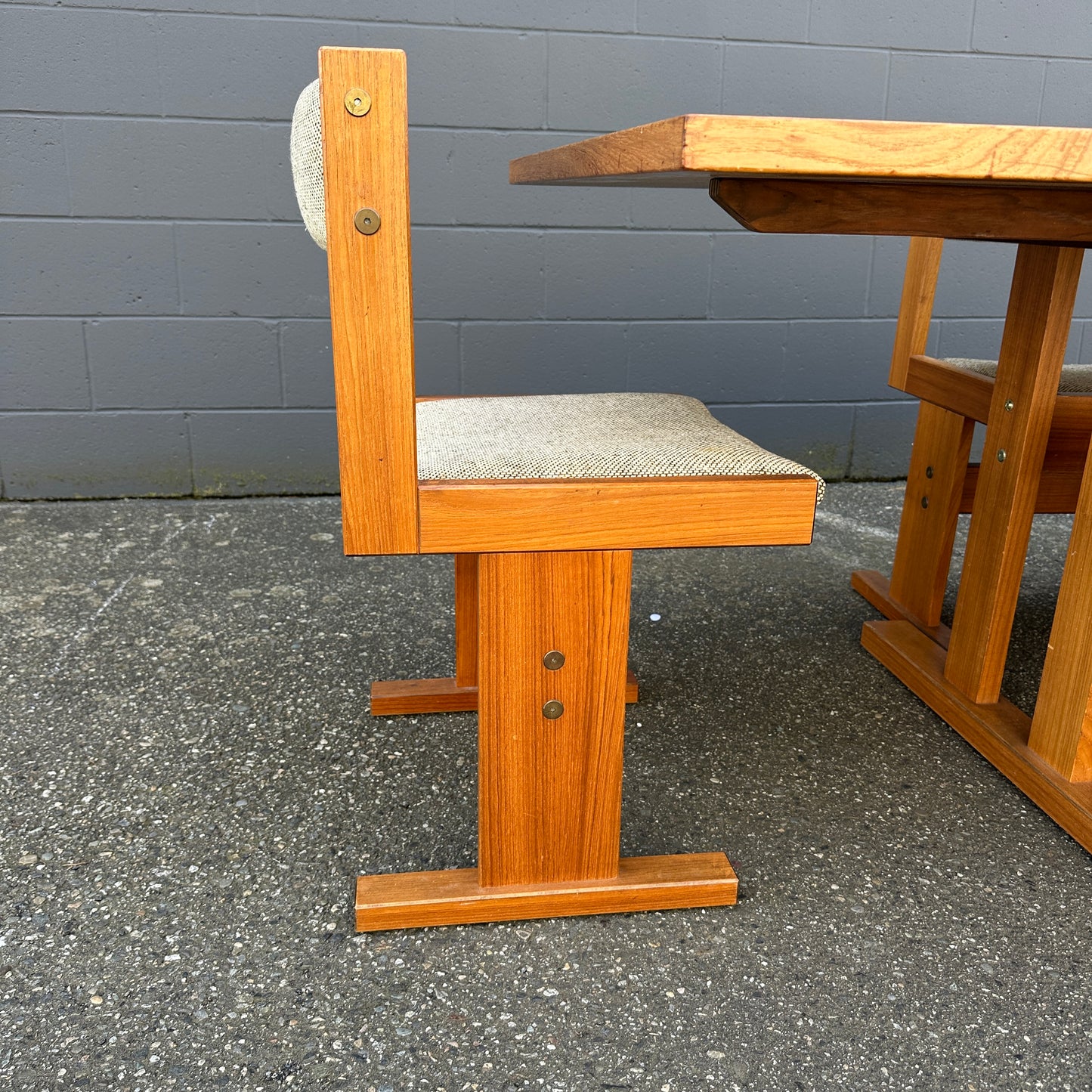 Rare MCM Danish Teak & Tile Dining Set – Poul H. Poulsen for Gangsø Møbler (7-Piece)