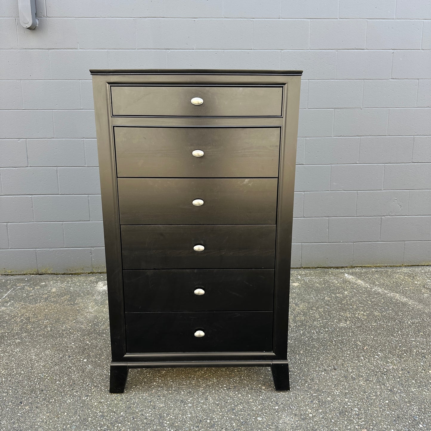 Black Solid Wood Lingerie Dresser - Sandy Furniture