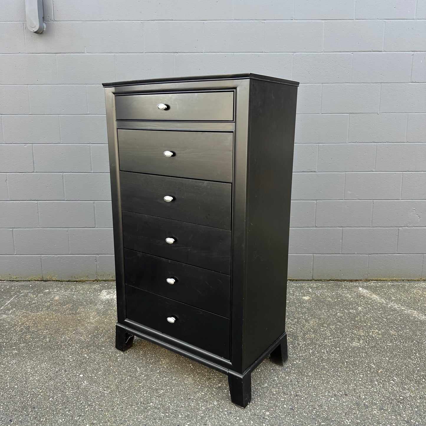 Black Solid Wood Lingerie Dresser - Sandy Furniture