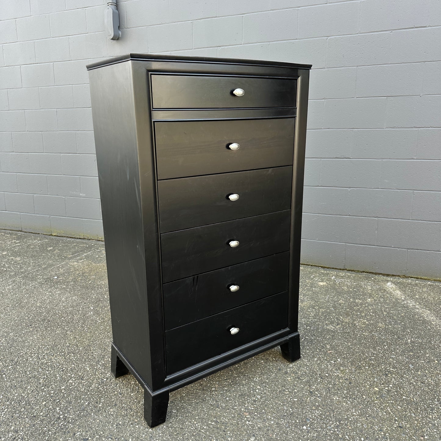 Black Solid Wood Lingerie Dresser - Sandy Furniture