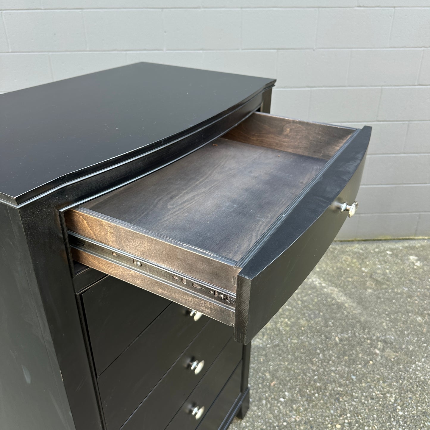 Black Solid Wood Lingerie Dresser - Sandy Furniture