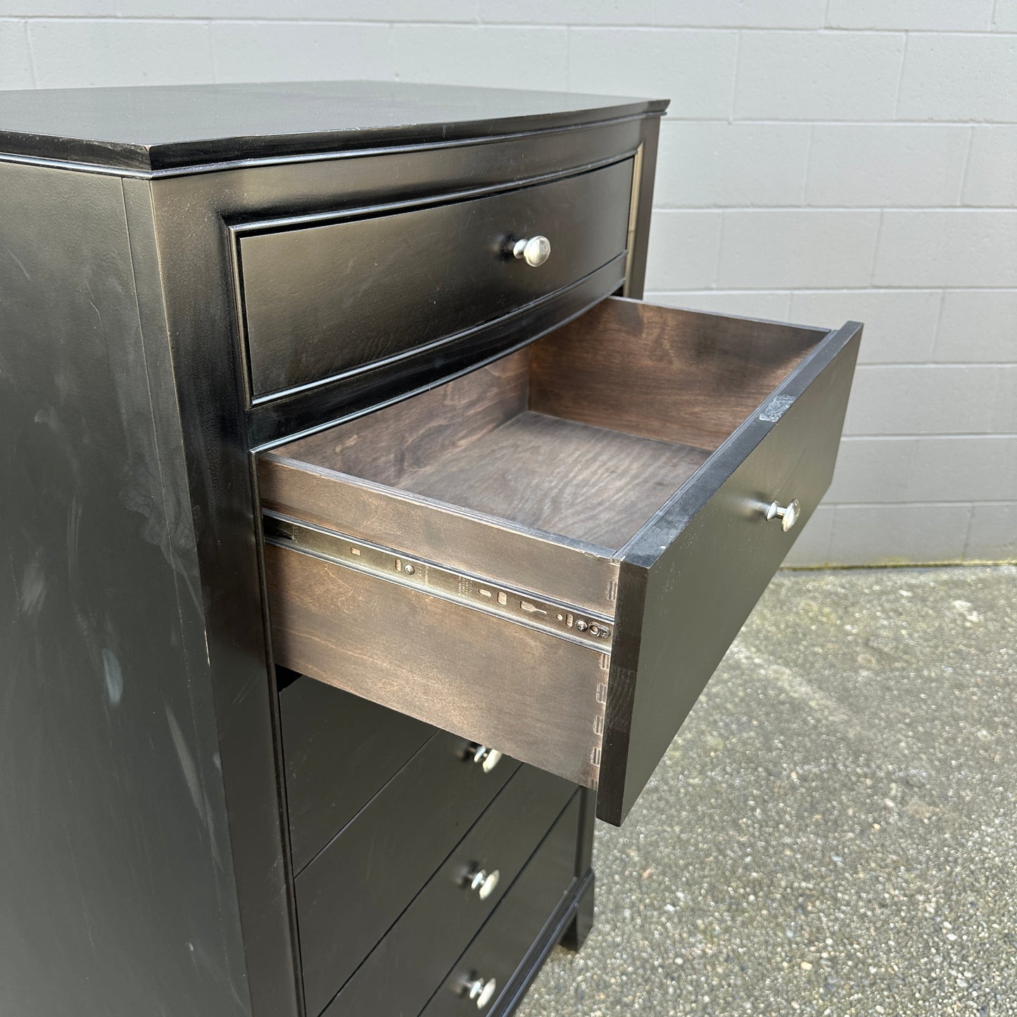 Black Solid Wood Lingerie Dresser - Sandy Furniture