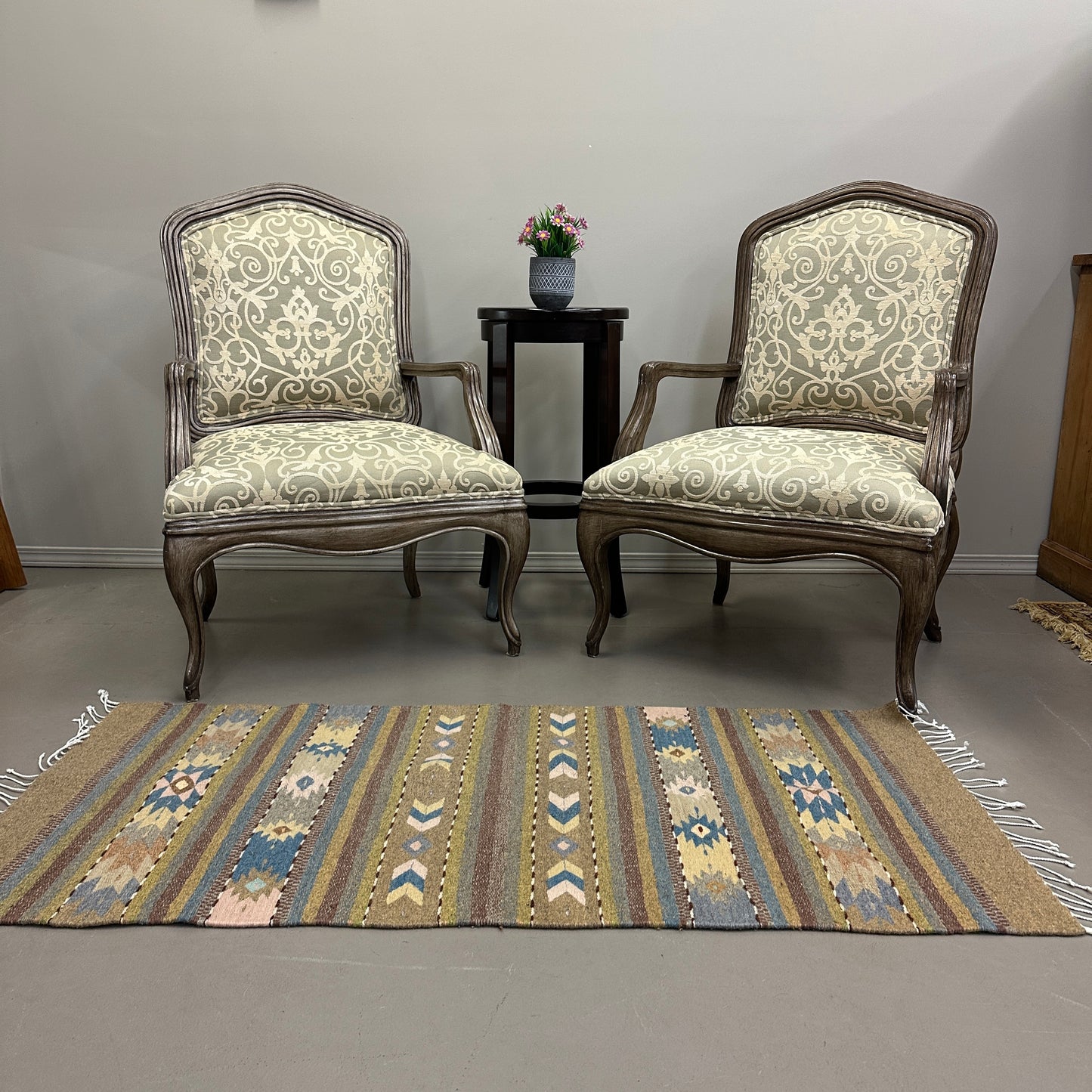 Louis XV Style Accent Arm Chairs (x2)