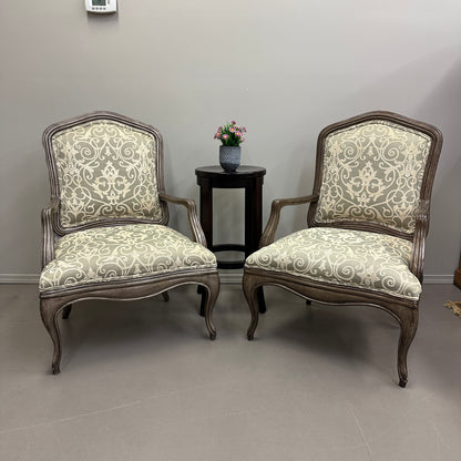 Louis XV Style Accent Arm Chairs (x2)