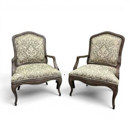 Louis XV Style Accent Arm Chairs (x2)