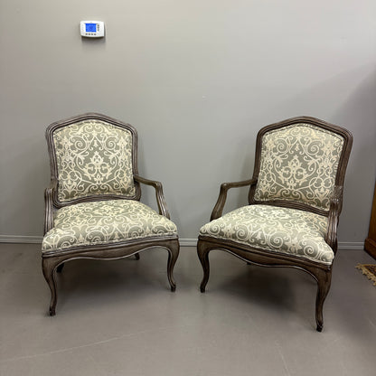 Louis XV Style Accent Arm Chairs (x2)
