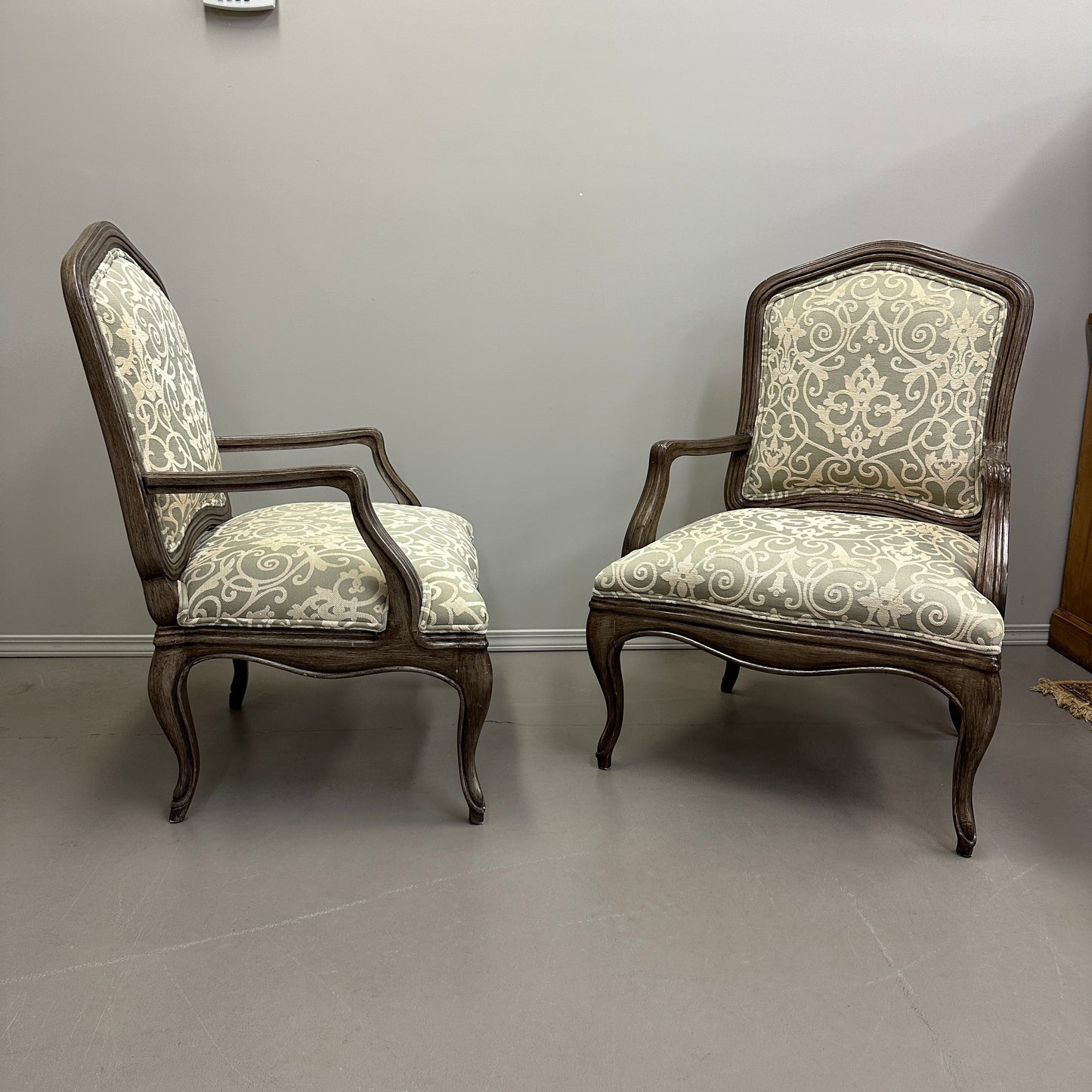 Louis XV Style Accent Arm Chairs (x2)