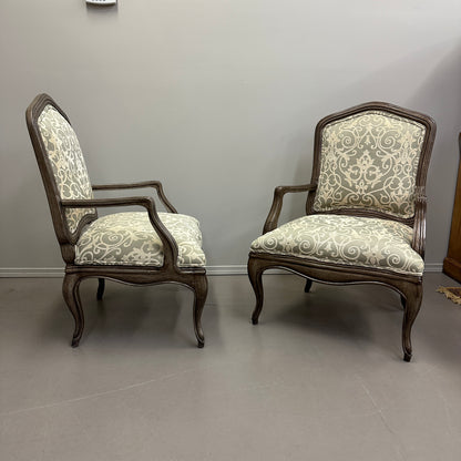 Louis XV Style Accent Arm Chairs (x2)