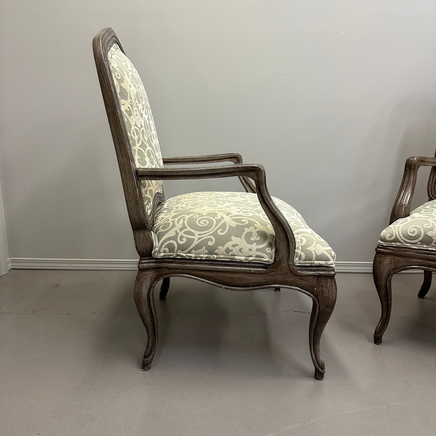 Louis XV Style Accent Arm Chairs (x2)