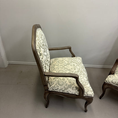 Louis XV Style Accent Arm Chairs (x2)