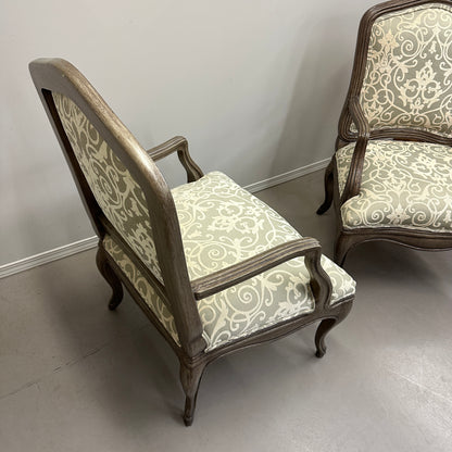 Louis XV Style Accent Arm Chairs (x2)