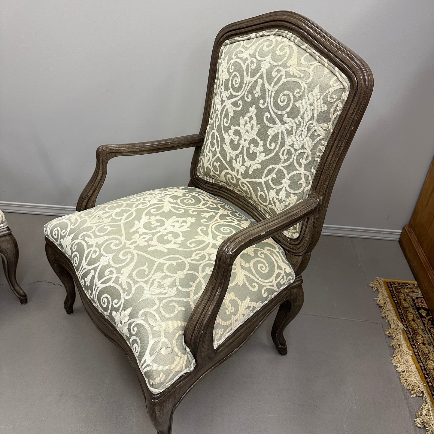 Louis XV Style Accent Arm Chairs (x2)